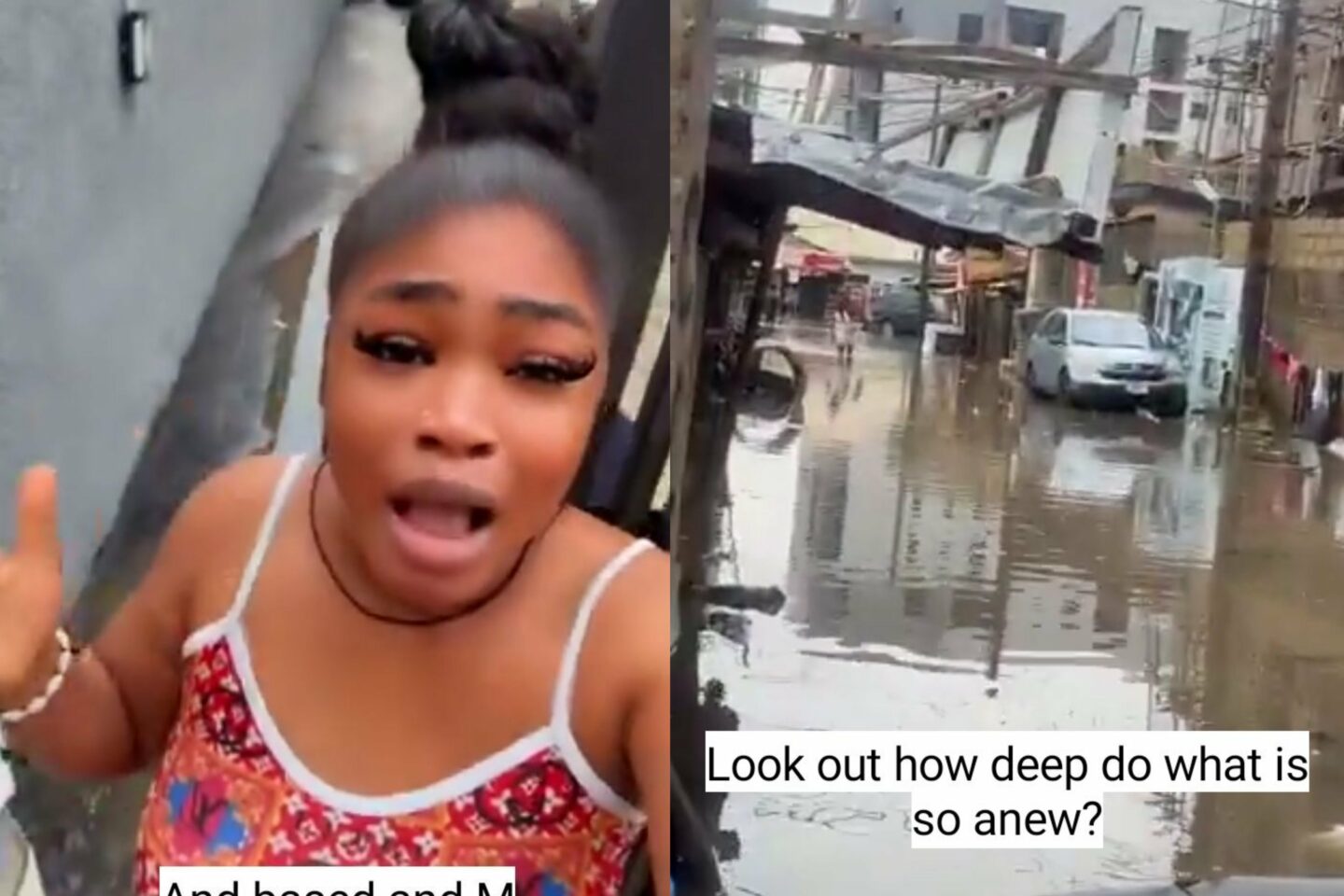 Lady Questions Paying N10 Million Rent in Flood‑Prone Area After Heavy Rain Submerges Neighborhood
