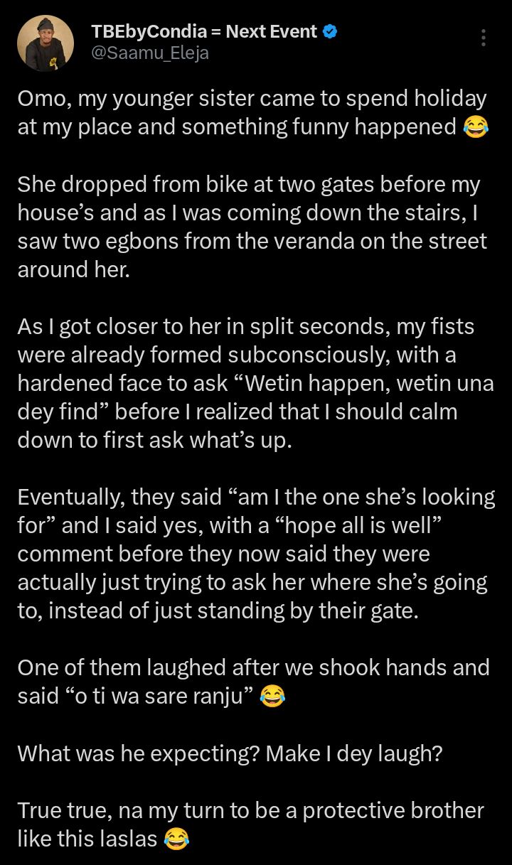 Screenshot of social media reactions to the story