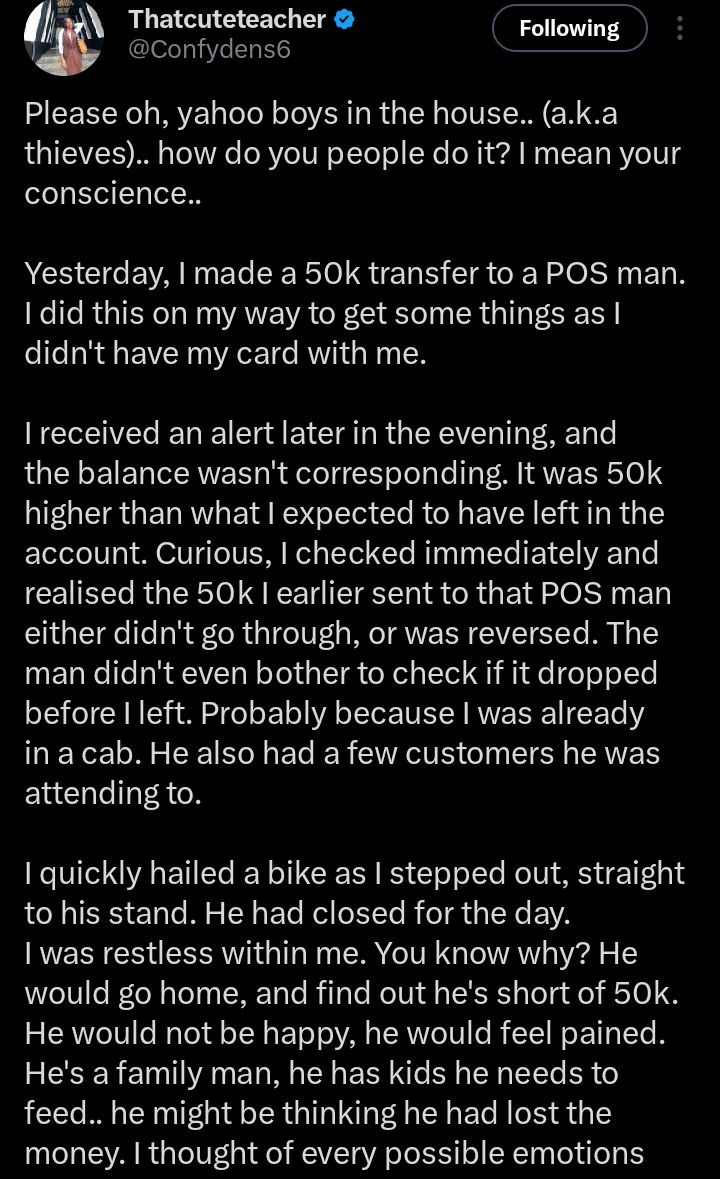 Screenshot of social media post