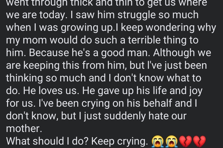 Facebook post screenshot where the woman details the outcome