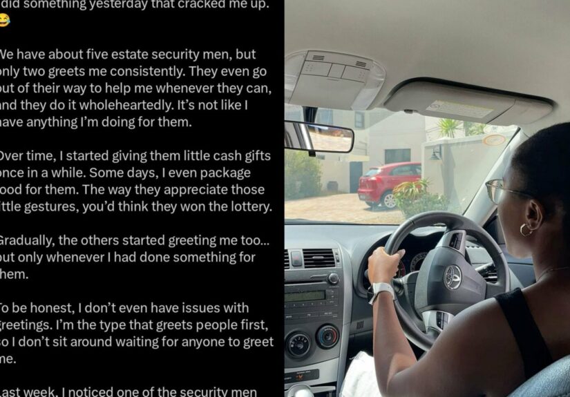 Lady Reveals How Estate Guards’ Attitude Changed After Giving a Colleague ₦10,000