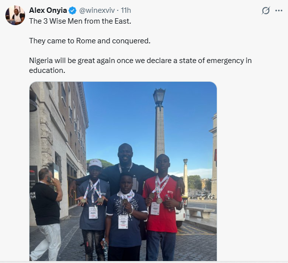 Nigerian STEM Olympiad winners celebration