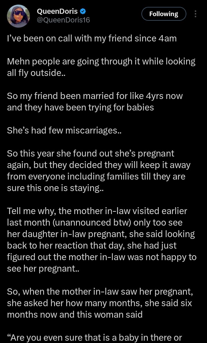 Screenshot of social media post