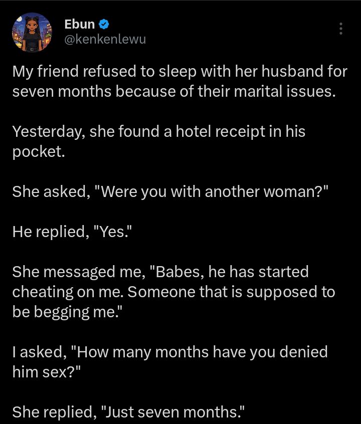 Screenshot of social media post showing the conversation