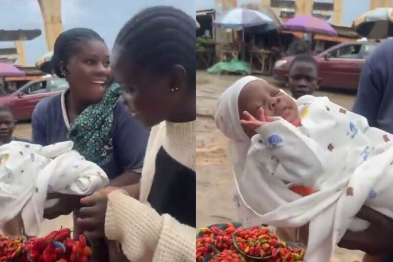 Market Women Celebrate Pepper Seller's Newborn with Heartfelt Tribute