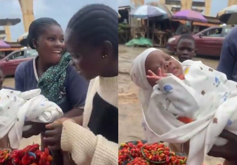 Market Women Celebrate Pepper Seller's Newborn with Heartfelt Tribute