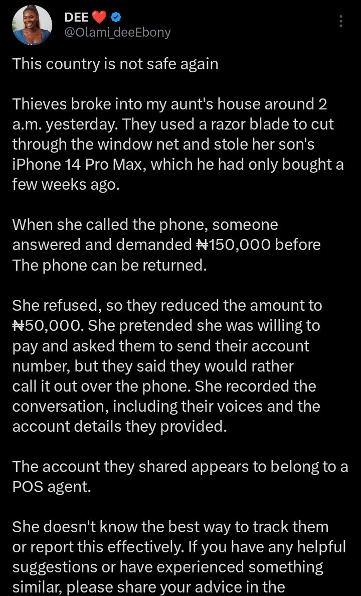 Screenshot of conversation showing ransom demand