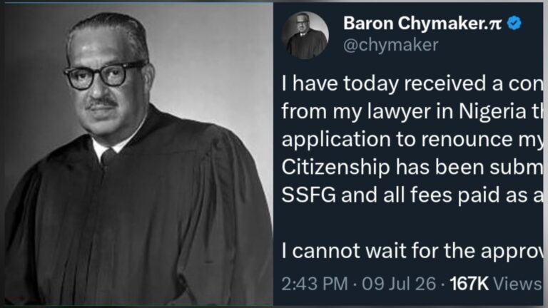 UK-Based Nigerian Lawyer Baron Starts Process to Renounce Nigerian Citizenship