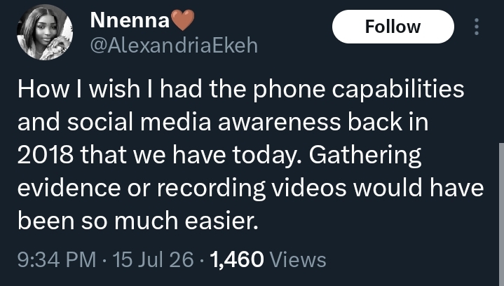 Additional screenshot related to Nnenna's 2018 experience