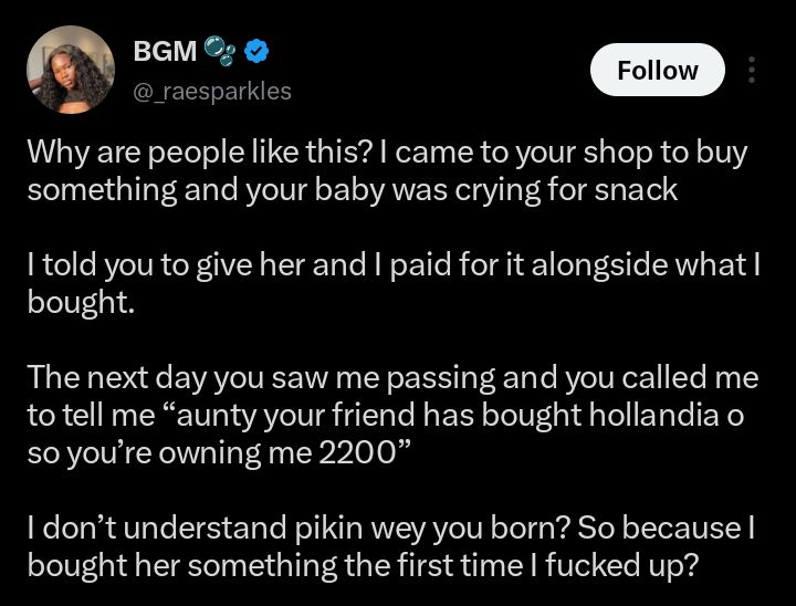 Shopkeeper’s Unexpected Demand After Customer Buys Snack for Her Child Sparks Online Debate