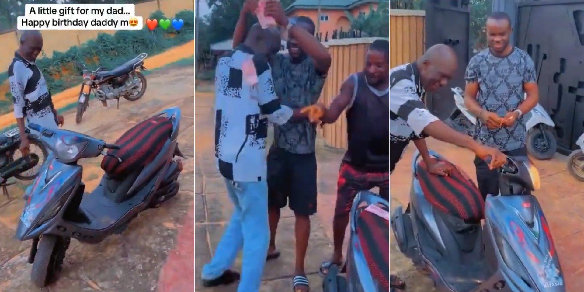 Heartwarming Moment: Son Surprises Father with New Scooter Gift