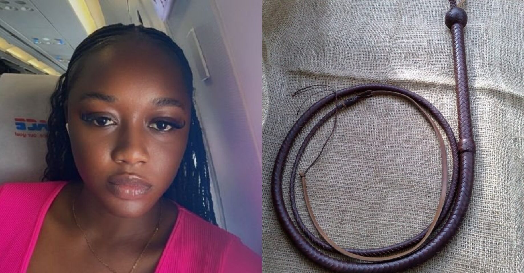 Photo showing the items found in the boyfriend’s bag