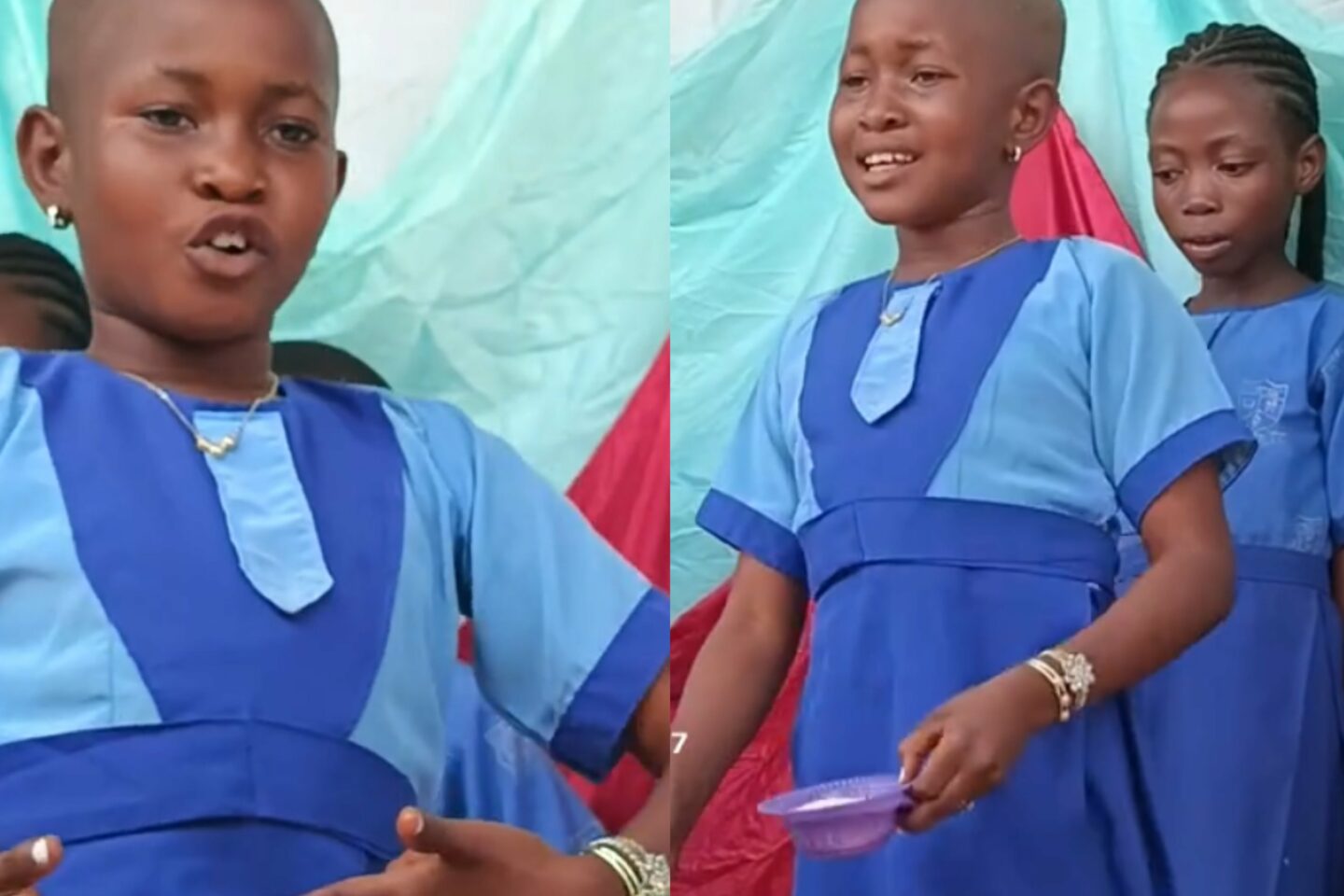 Primary 3 pupil delivering garri debate