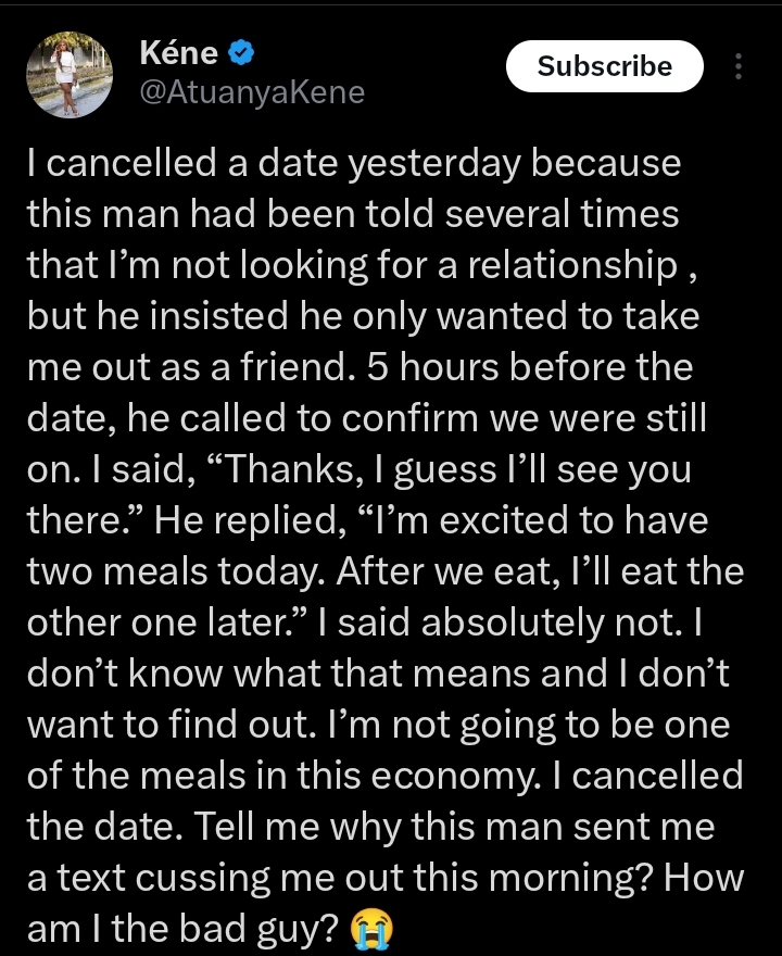 Screenshot of the chat exchange