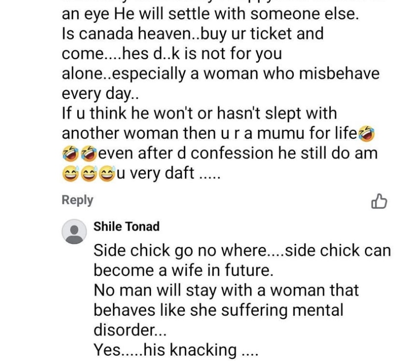 “My husband still slept with side chick after fidelity oath” - Canada-based woman cries out