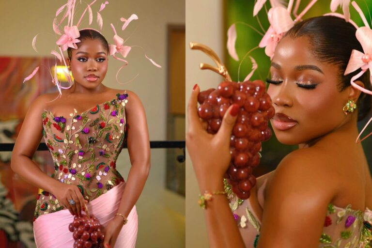 Veekee James Turns Heads with Fruit‑Inspired Ensemble at Eliana’s Fruitful Garden
