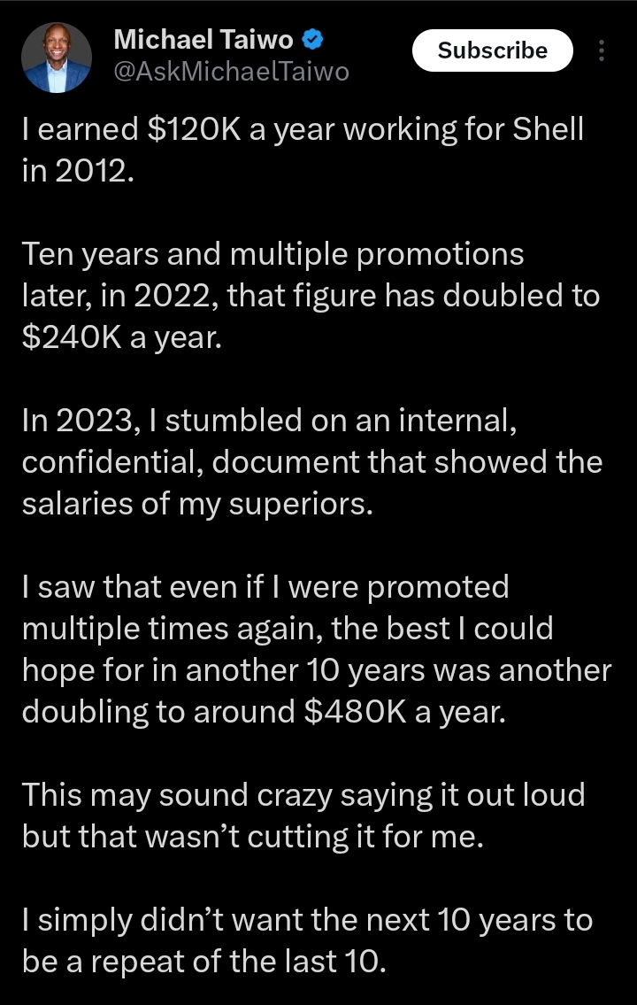 Screenshot of the X post showing salary disclosure