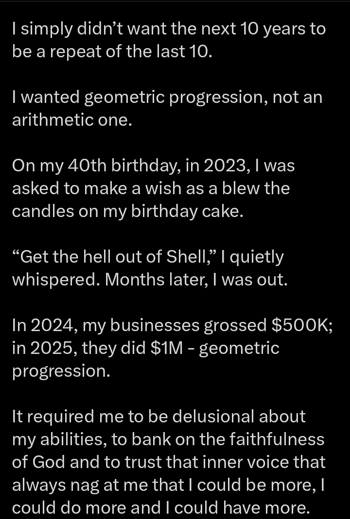 Screenshot of the follow‑up post