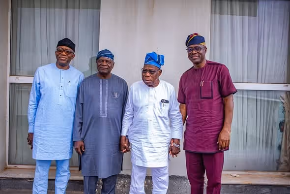 Makinde, Fayemi, Oyinlola Meet Obasanjo to Discuss Key National Issues Ahead of 2027 Election