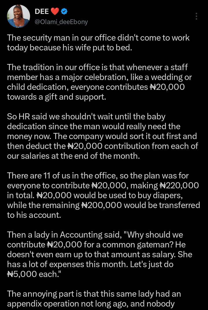 Screenshot of the viral post