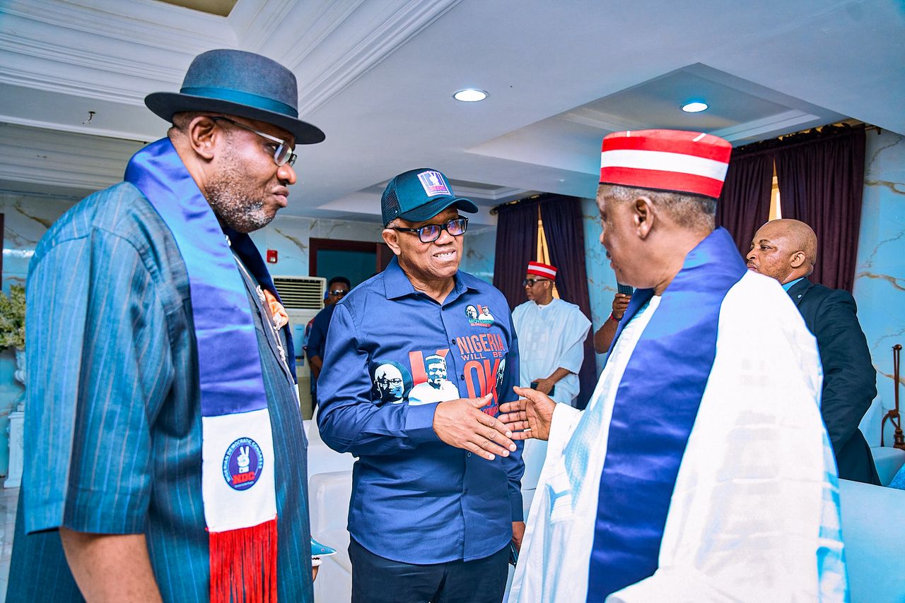Peter Obi and Rabiu Kwankwaso Meet Senator Seriake Dickson to Address OK Movement Leadership Tensions and INEC’s Edo South Candidate Mix‑Up Ahead of 2027 Elections