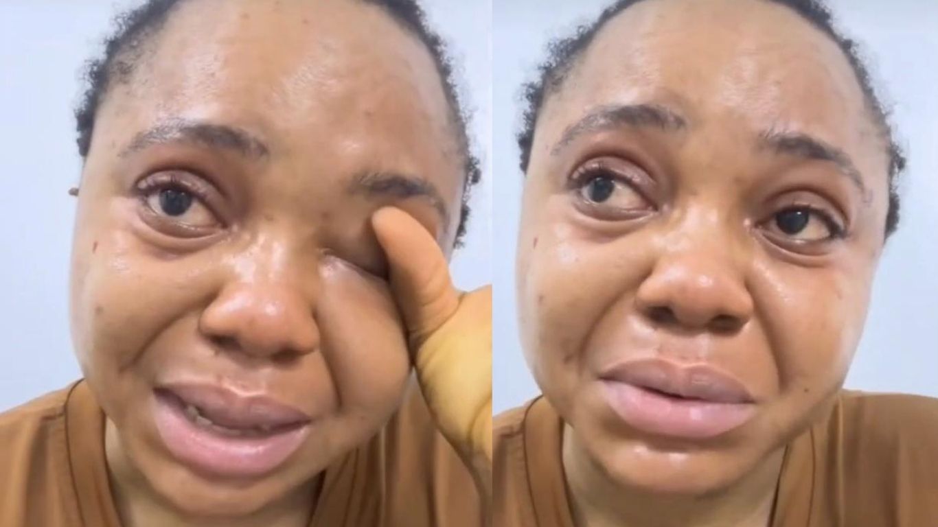 Nigerian businesswoman in tears after losing savings