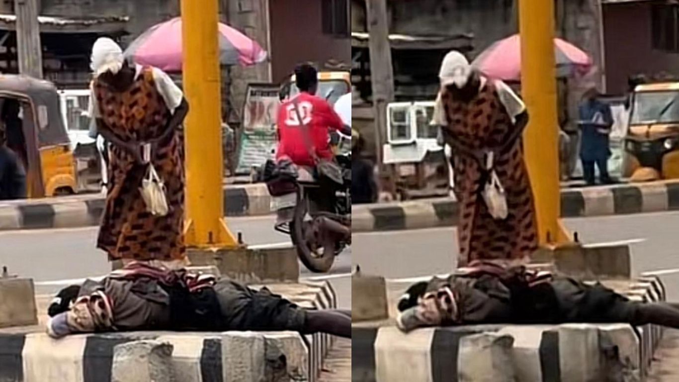 Heartbreaking Viral Clip Shows Nigerian Mother Praying Daily for Her Mentally Ill Son